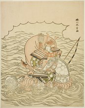 Taira no Atsumori Riding a Horse into the Sea, Japan, c. 1770.