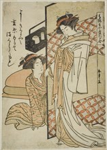 Courtesans of the Yoshiwara Pleasure Quarter, from the Series Seiro Kokon Hokku Awase, Japan, c. 1776.