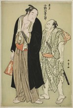 The Sumo Wrestler Onogawa Kisaburo of the Eastern Group, with an Attendant, Japan, c. 1782/86.