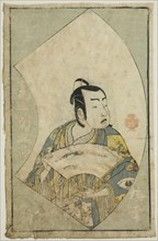 The Actor Onoe Kikugoro I, from "A Picture Book of Stage Fans (Ehon butai ogi)", Japan, 1770.