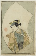 The Actor Ichikawa Kodanji II, from "A Picture Book of Stage Fans (Ehon butai ogi)", Japan, 1770.