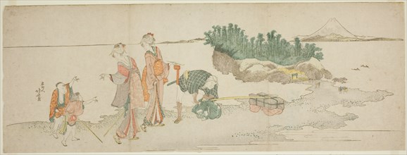 Visitors to Enoshima, Japan, c. 1801/04.