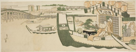 Boating parties on the Sumida River, Japan, c. 1808/12.