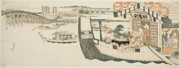 Boating parties on the Sumida River, Japan, c. 1808/12.