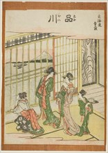 Shinagawa, from the series "Fifty-three Stations of the Tokaido (Tokaido gojusan tsugi)", Japan, c. 1806.