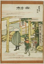 Yokkaichi, from the series "Fifty-three Stations of the Tokaido (Tokaido gojusan tsugi)", Japan, c. 1806.