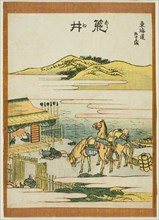 Arai, from the series "Fifty-three Stations of the Tokaido (Tokaido gojusan tsugi)", Japan, c. 1806.
