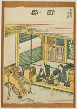 Okabe, from the series "Fifty-three Stations of the Tokaido (Tokaido gojusan tsugi)", Japan, c. 1806.