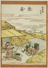 Kuwana, from the series "Fifty-three Stations of the Tokaido (Tokaido gojusan tsugi)", Japan, c. 1806.