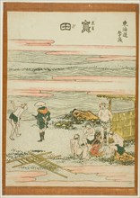 Shimada, from the series "Fifty-three Stations of the Tokaido (Tokaido gojusan tsugi)", Japan, c. 1806.