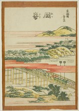 Okazaki, from the series "Fifty-three Stations of the Tokaido (Tokaido gojusan tsugi)", Japan, c. 1806.