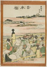 Nihonbashi, from the series "Fifty-three Stations of the Tokaido (Tokaido gojusan tsugi)", Japan, c. 1806.