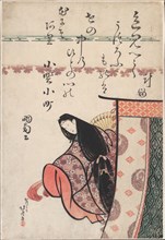 The Poetess Ono no Komachi, from the series Six Immortal Poets (Rokkasen), Japan, c. 1810.