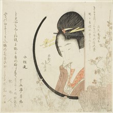 Girl at the window, Japan, c. 1804.