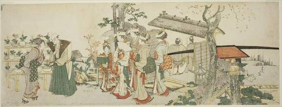 A Group of Young Women Entering the Garden of a Horticulturist, Japan, n.d.