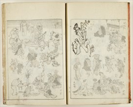 Ukiyo gafu (Book of Keisai's Popular Pictures), one vol. of 10, Japan, 19th century.