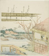 Scholar Reading in a Hut, Japan, c. 1820s.