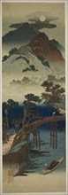 Full Moon Over Mountain Scenery, Japan, c. 1835.