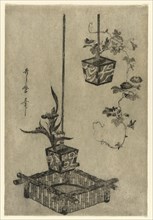 Arrangements of Irises and Morning Glories, Japan, About 1785.