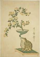An Arrangement of Valerian (Ominaeshi) and Chinese Bell Flowers (Kikyo), Japan, c. 1796.