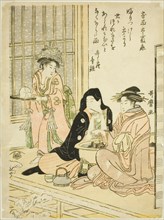 Love in Rain, Snow and Hail (Ame yuki arare ni yosuru koi), Japan, c. 1785.