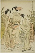 Elegant Pleasures: The Scent of Flowers, left (Furyu hana no ka asobi, ge), Japan, c. 1783.
