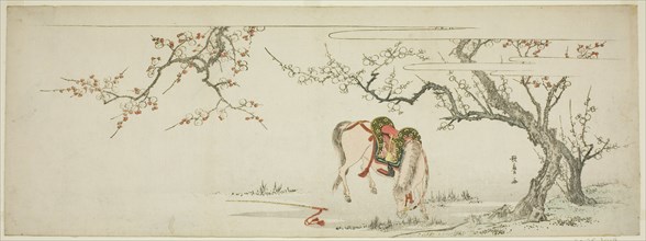 Horse beneath a Flowering Plum Tree, Japan, c. 1797/99.