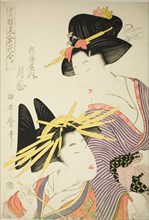 Tsukioka of the Hyogoya (Hyogoya uchi tsukioka), from the series "Seiro bijin meika awase", Japan, c. 1801.