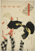 Mother and Child, from the series "New Patterns dyed in Five Colors (Shingata goshiki zome)", Japan, c. 1803.