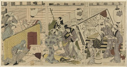 House cleaning in preparation for the New Year, Japan, c. 1797/99.