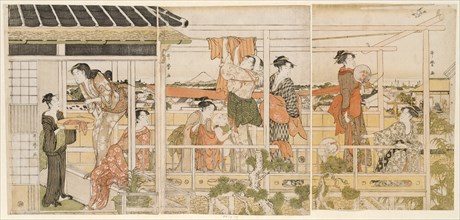 Drying Clothes (Monohoshi), Japan, c. 1790.