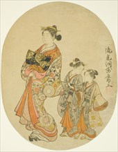 Courtesan and Two Kamuro, Japan, 1766.