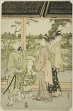 Viewing Votive Plaques at Mukojima, Japan, c. 1785/89.