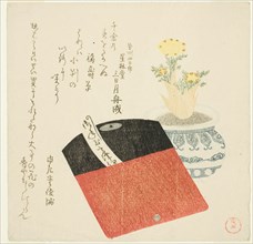 Coin Pouch and Potted Adonis, Japan, c. 1802.