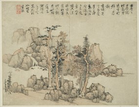 Landscape in the Style of Ancient Masters: Artist's commentary, China, Ming dynasty (1368-1644), 1642.