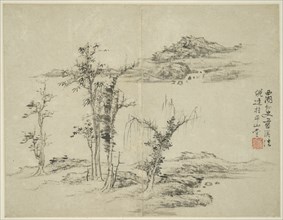 Landscape in the Style of Ancient Masters: after Ni Zan (1301-1374), China, Ming dynasty (1368-1644), 1642.