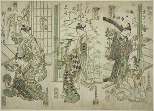 A Triptych of Fashionable No Plays (Furyu Utai Sambukutsui), Japan, c. late 1750s.