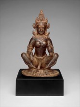 Mother-Goddess Brahmani Seated in Yogic Posture Holding Water Pot, 13th century.