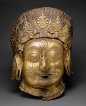 Head of Bhairava, A Horrific Form of God Shiva, Malla period, 16th/17th century. A manifestation of Shiva, associated with annihilation.