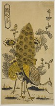 Hollyhocks and Peacocks (Aoi ni kujaku), early 1730s.