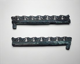 Pair of Ornamental Fittings with Crouching Felines, 6th/4th century B.C.