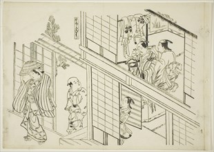 A Young Sanemori (Yaro Sanemori), no. 10 from a series of 12 prints depicting parodies of plays, c. 1716/35.