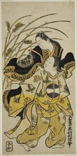 The Actors Ichikawa Monnosuke as a nobleman and Dekishima Daisuke as a noblewoman, c. 1721.