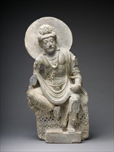 Pensive Bodhisattva, Kushan period, 2nd/3rd century. Ancient region of Gandhara (modern Pakistan).