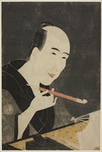 Portrait of Santo Kyoden, the Master of Kyobashi (Edo hana Kyobashi natori), c. 1795.