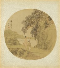 Landscape with Figures, Qing dynasty (1644-1911), dated 1883.