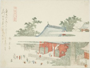 Mii Temple, from the series "Eight Views of Omi (Omi hakkei)", early 19th century.