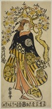 The Actor Hayakawa Shinkatsu as a Woman Standing under Cherry Tree, c. 1724.