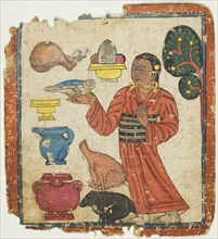 Presentation of Offerings, from a Set of Initiation Cards (Tsakali), 14th/15th century.