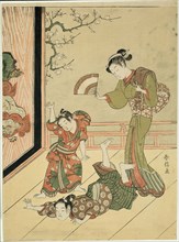 The Wrestling Match (parody of Ushikawamaru and Benkei), c. 1767.